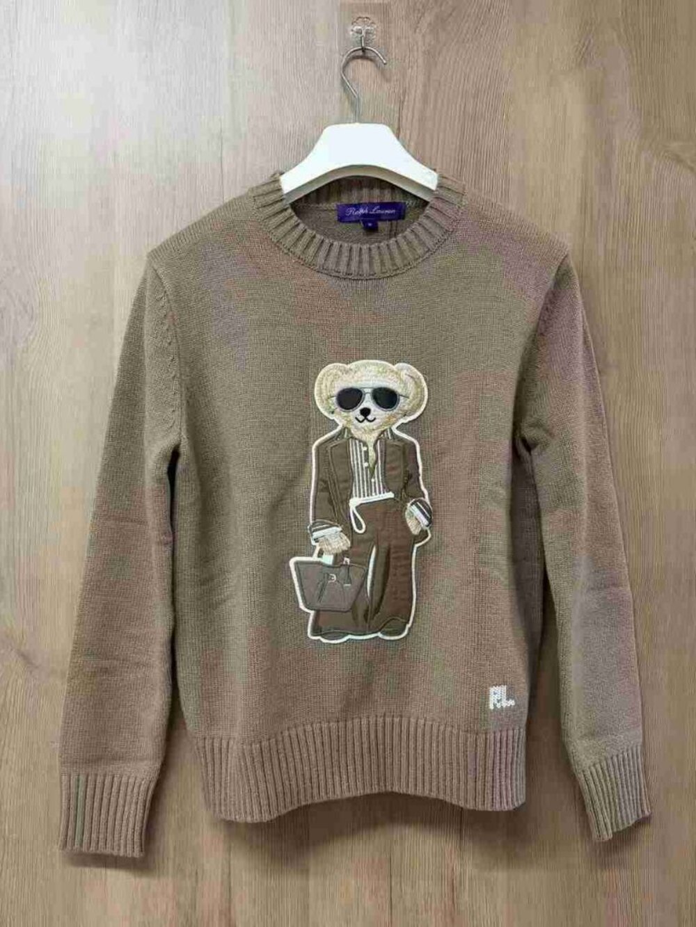 Ralph Lauren Sunglasses Bear Camel Knit Sweater
